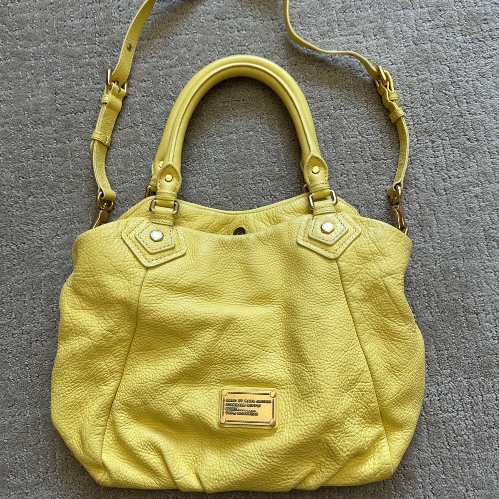 Yellow Marc Jacobs leather handbag